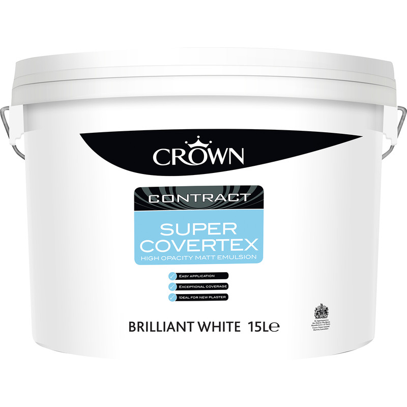 Crown Contract Supercovertex Matt Paint 15L Brilliant White