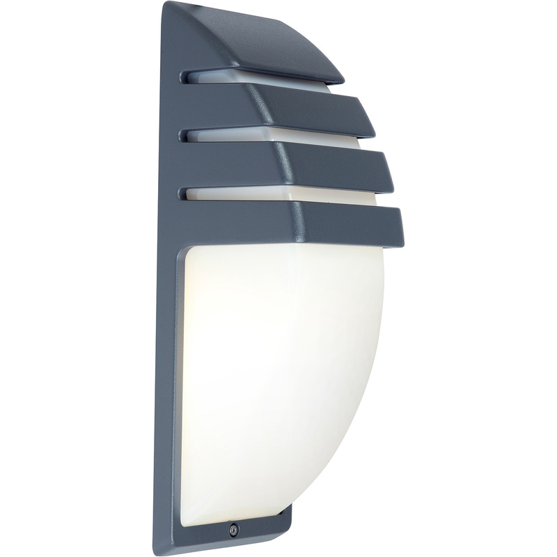 Lutec City IP44 Wall Light E27 Max 40W Dark Grey