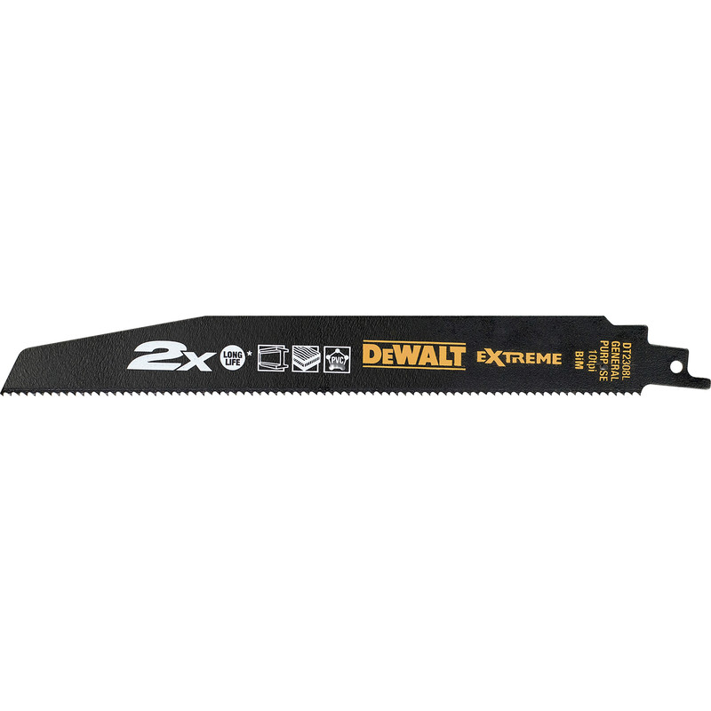 DeWalt General Purpose Reciprocating Blade 10TPI 228mm
