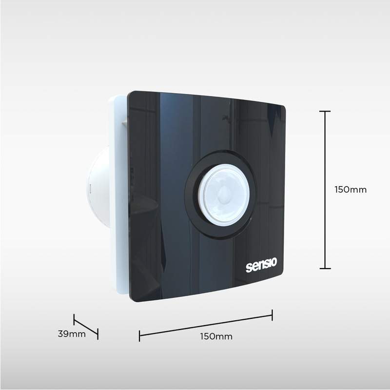 Sensio Remy Ceiling Ventilation Fan Black 100mm