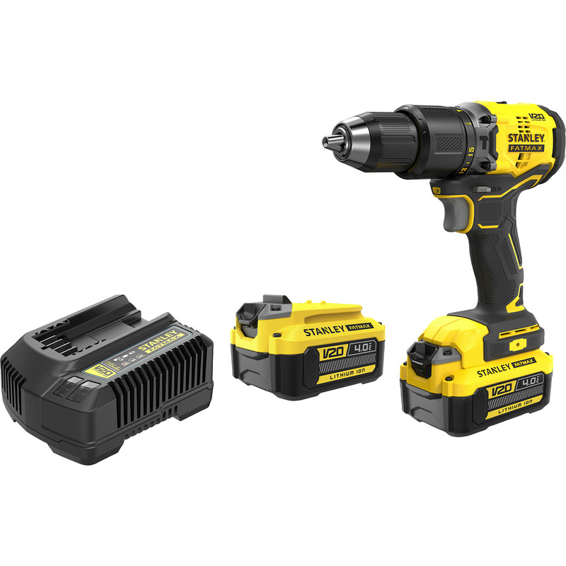 Stanley FatMax V20 18V Cordless Brushless Combi Drill 2 x 4.0Ah