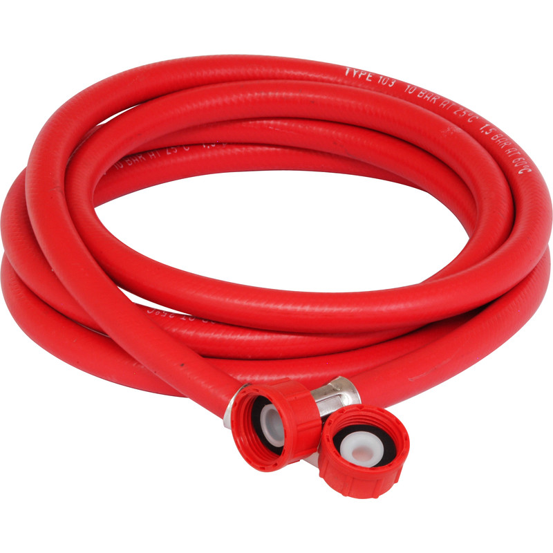 Washing Machine Hose 2.5m Red