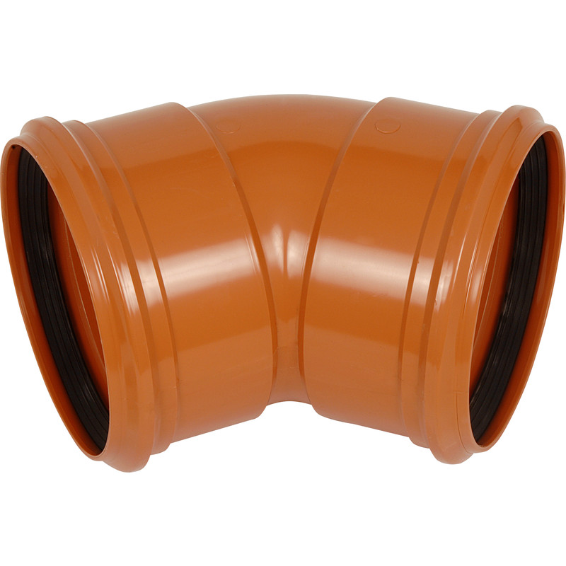 Double Socket Bend 160mm 45°