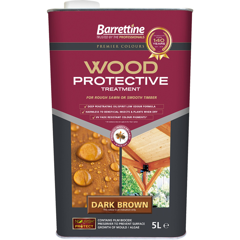 Barrettine Wood Protective Treatment 5L Dark Brown