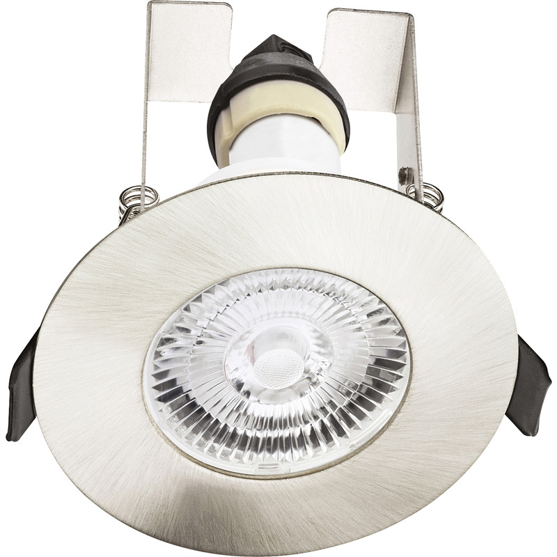 Integral LED Evofire IP65 Fire Rated Downlight Satin Nickel with Insulation Guard