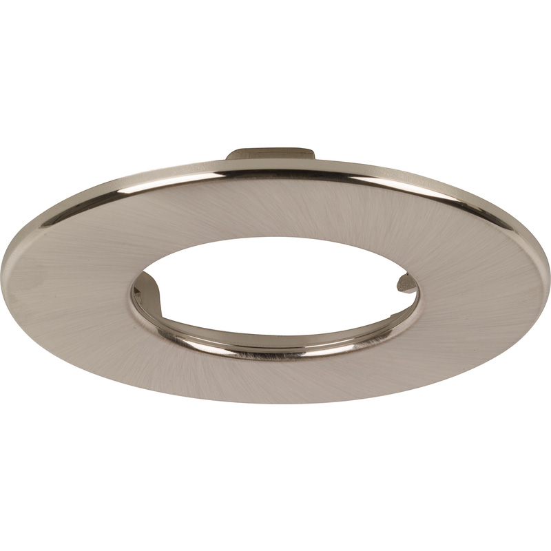 Aurora R6 4W-8W Wattage and CCT Switchable Fire Rated IP65 Downlight Dimmable Bezel Satin Nickel