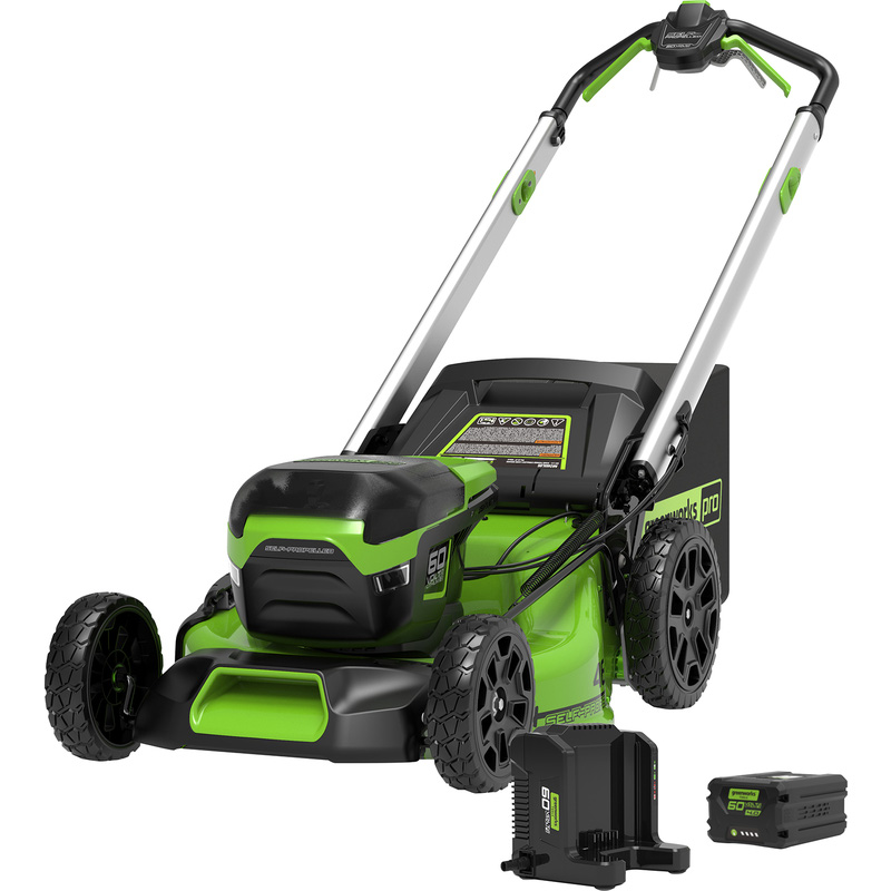 Greenworks 60v 46cm Self Propelled Cordless Lawnmower 1 x 4.0Ah
