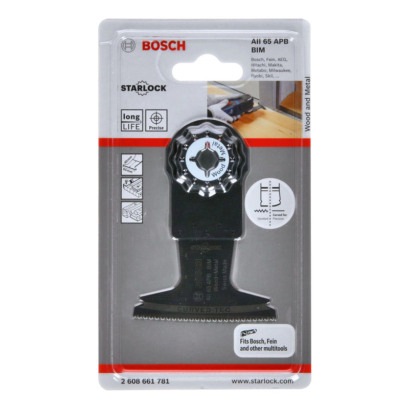 Bosch Starlock Wood and Metal Plunge Cut Multi Tool Blade 65mm