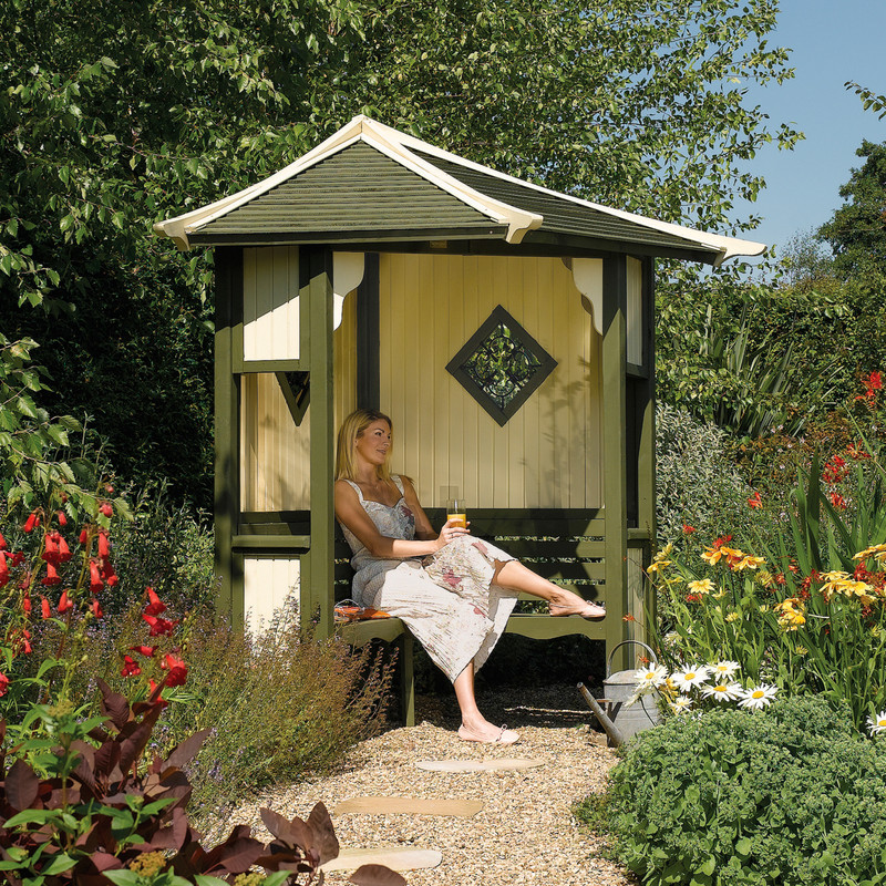 Rowlinson Haven Corner Arbour 250cm (h) x 173cm (w) x 173cm (d)