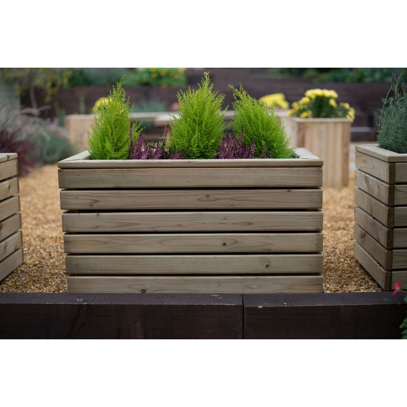 Forest Garden Double Linear Planter 44 x 80 x 40cm