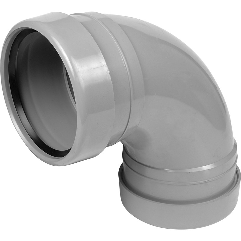 Bend 110mm 92.5° Double Socket Grey