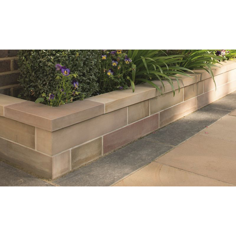 Marshalls Sawn Versuro Straight Coping Stones Golden Sand 500 x 136mm