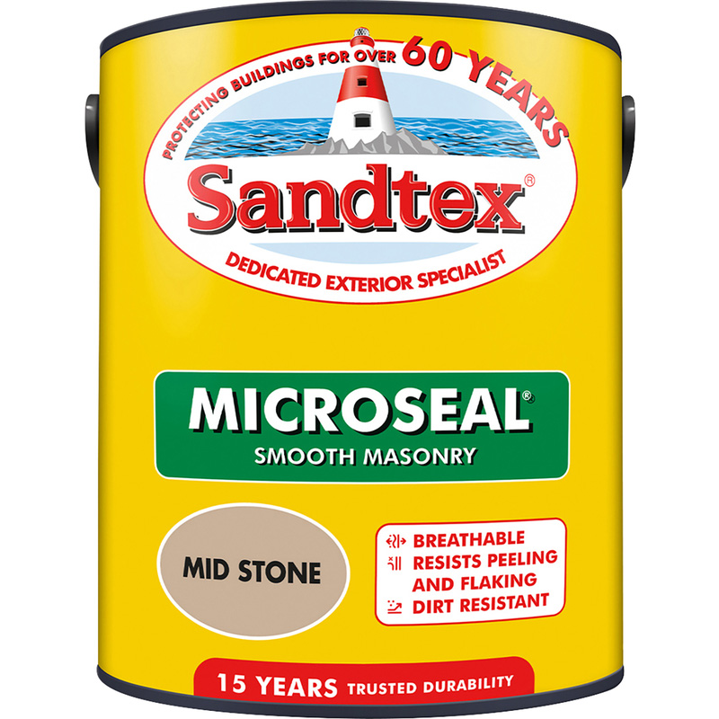 Sandtex Ultra Smooth Masonry Paint 5L Mid Stone