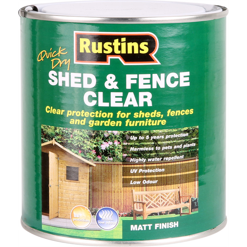 Rustins Quick Dry Shed & Fence Clear Protector 1L