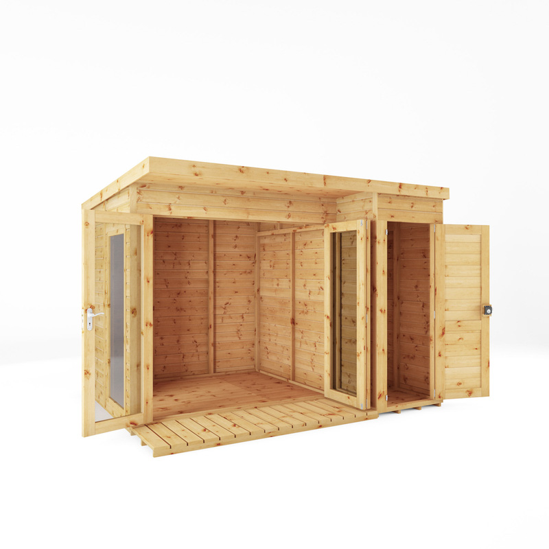 Mercia Premium Summerhouse with Side Shed 10' x 8'