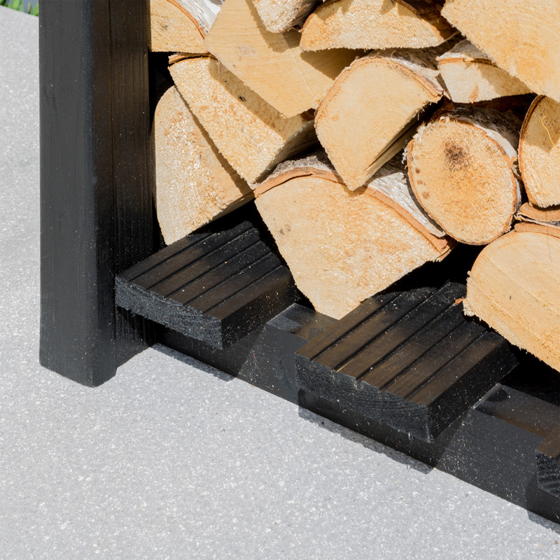 Rowlinson Black Apex Log Store 121cm (h) x 92cm (w) x 35.5cm (d)