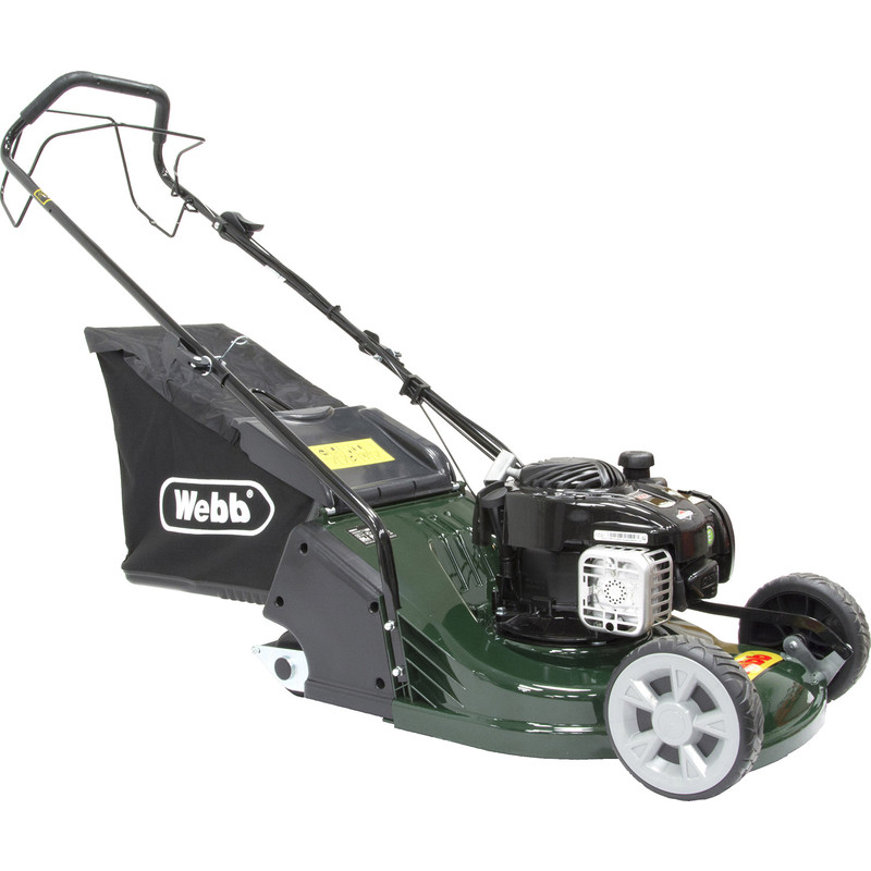 Webb 43cm Self Propelled Rear Roller Petrol Rotary Lawnmower 140cc