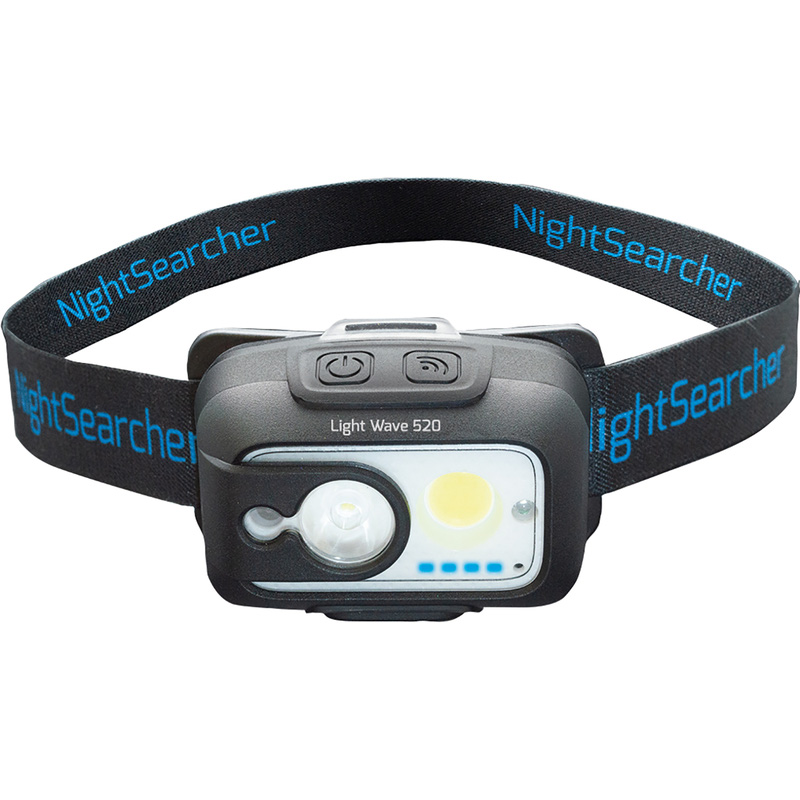 Nightsearcher LightWave Rechargeable Head Torch with Wave Sensor 520lm
