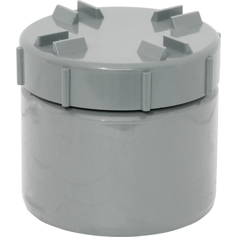 110mm Screwed Access Cap Grey