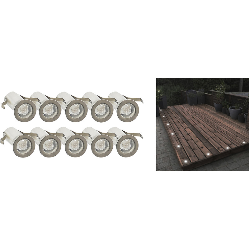 LED 30mm Deck Light Kit IP67 10 x 0.162W