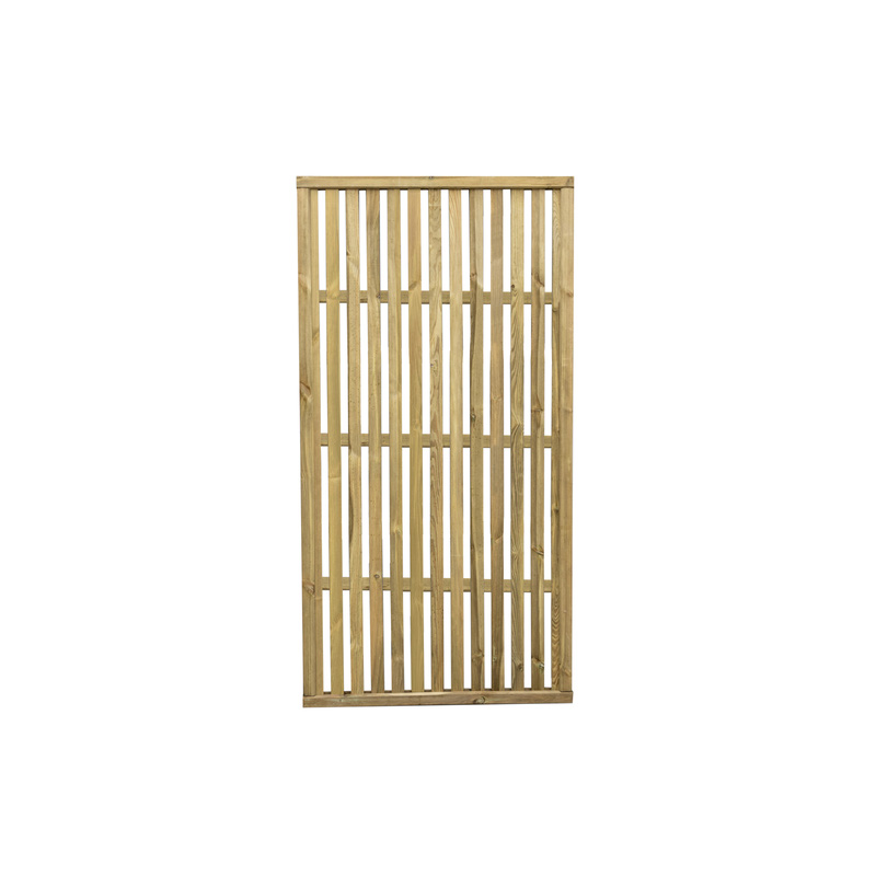 Forest Garden Pressure Treated Vertical Slatted Screen 180cm(h) x 90cm(w)