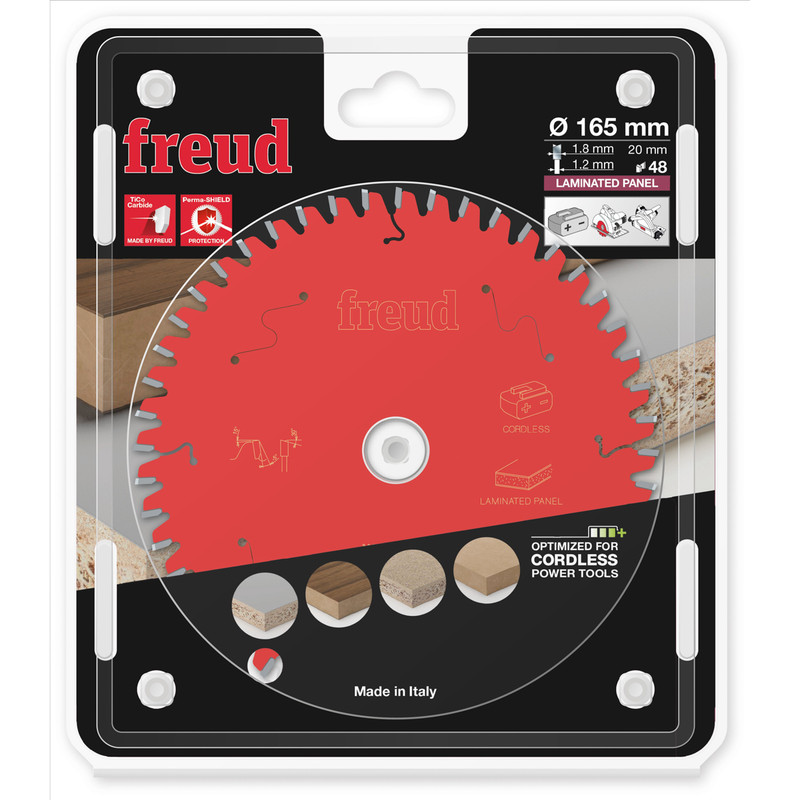 Freud Cordless Laminated Panel Circular Saw Blade 165 x 20 x T48