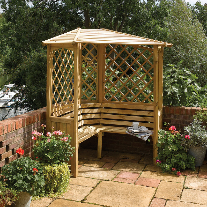 Rowlinson Balmoral Corner Arbour 210cm (h) x 158cm (w) x 158cm (d)
