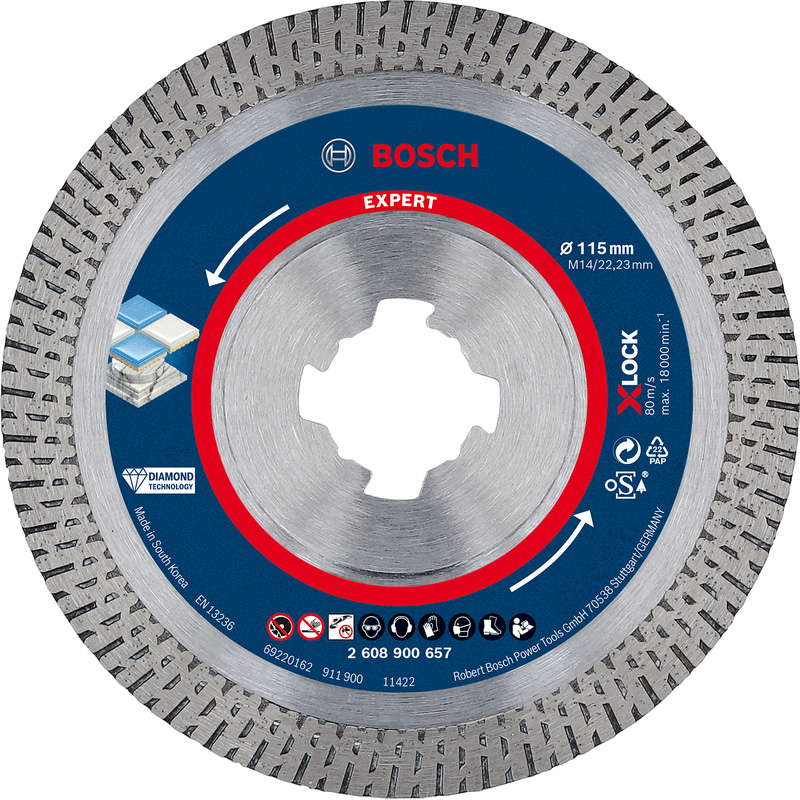 Bosch EXPERT Hard Ceramic Diamond Blade 115 x 22.23mm X-LOCK