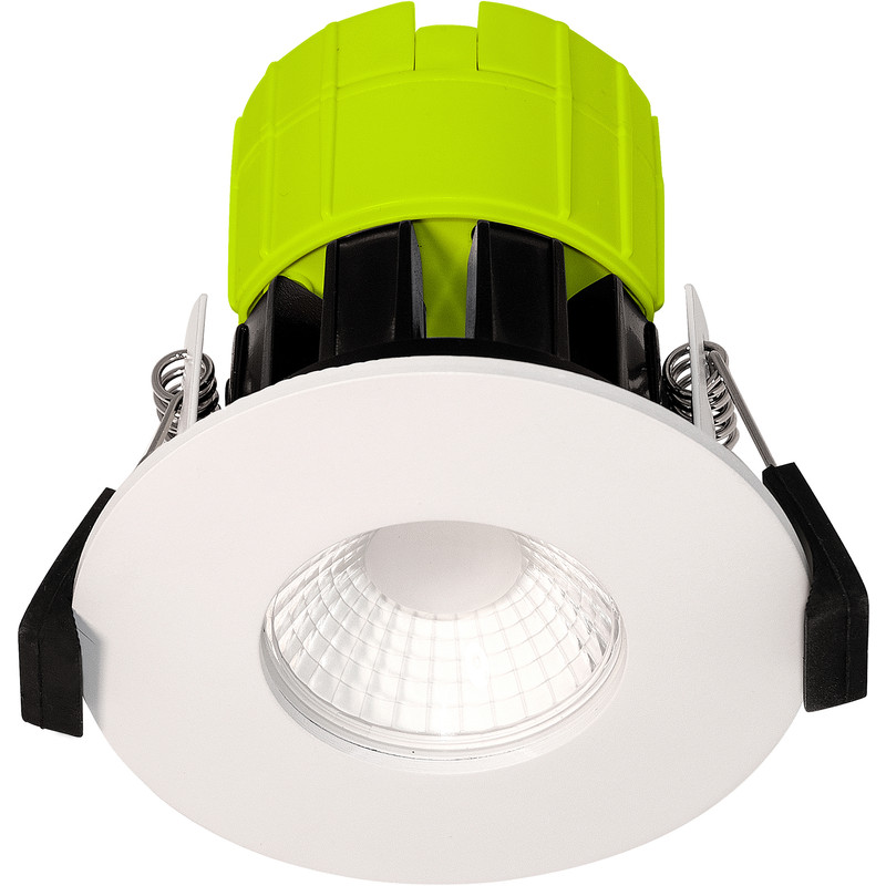 Luceco FType Integrated Dimmable 6W Fire Rated IP65 Downlight White 600lm 4000K