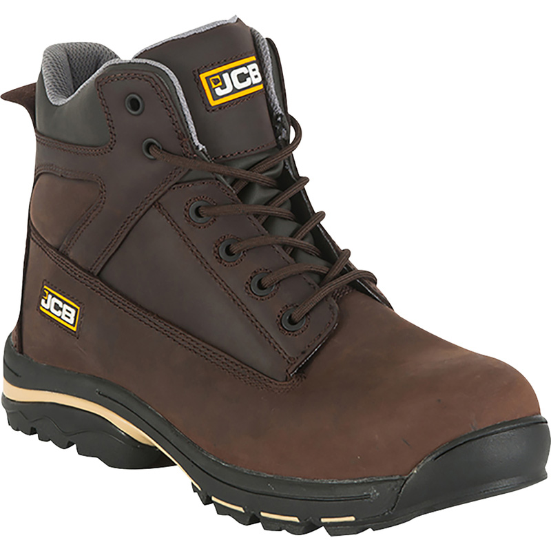JCB Workmax Safety Boots Dark Brown Size 9
