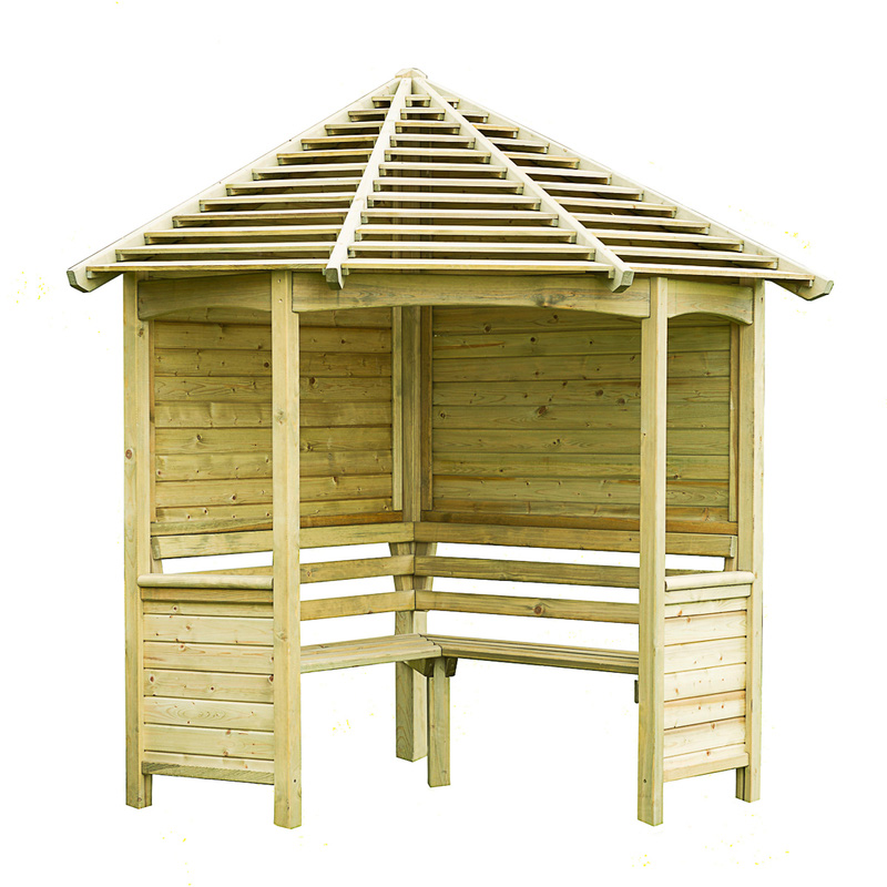 Forest Garden Venetian Corner Arbour 250cm (h) x 233cm (w) x 161cm (d)