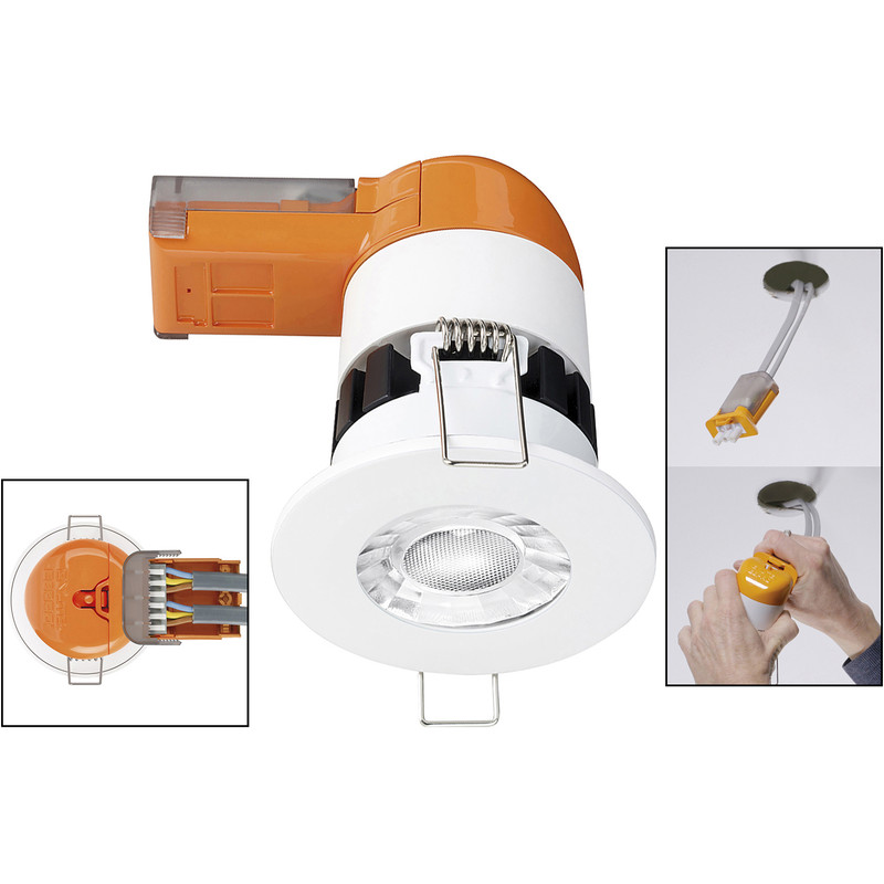 Enlite E6 Pro 6W Fixed Dimmable Fire Rated LED Downlight Cool White 620lm