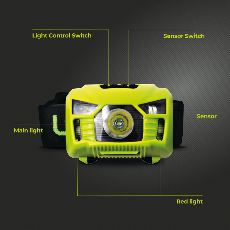 Luceco Rechargeable PIR Inspection Head Torch 3W 6500K