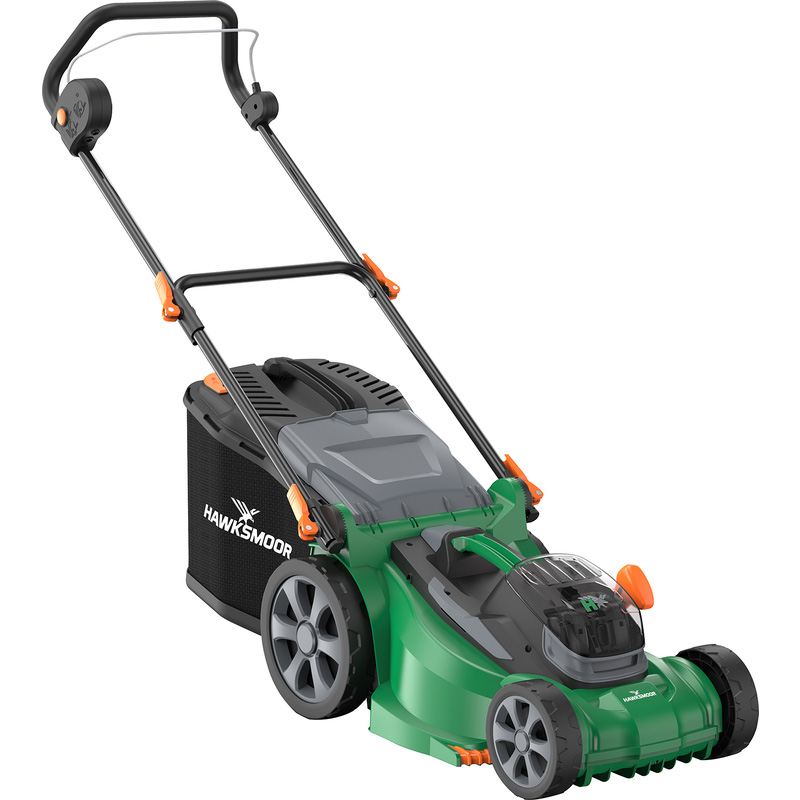 Hawksmoor 36V (2 x 18V) 40cm Cordless Brushless Lawnmower 2 x 4.0Ah
