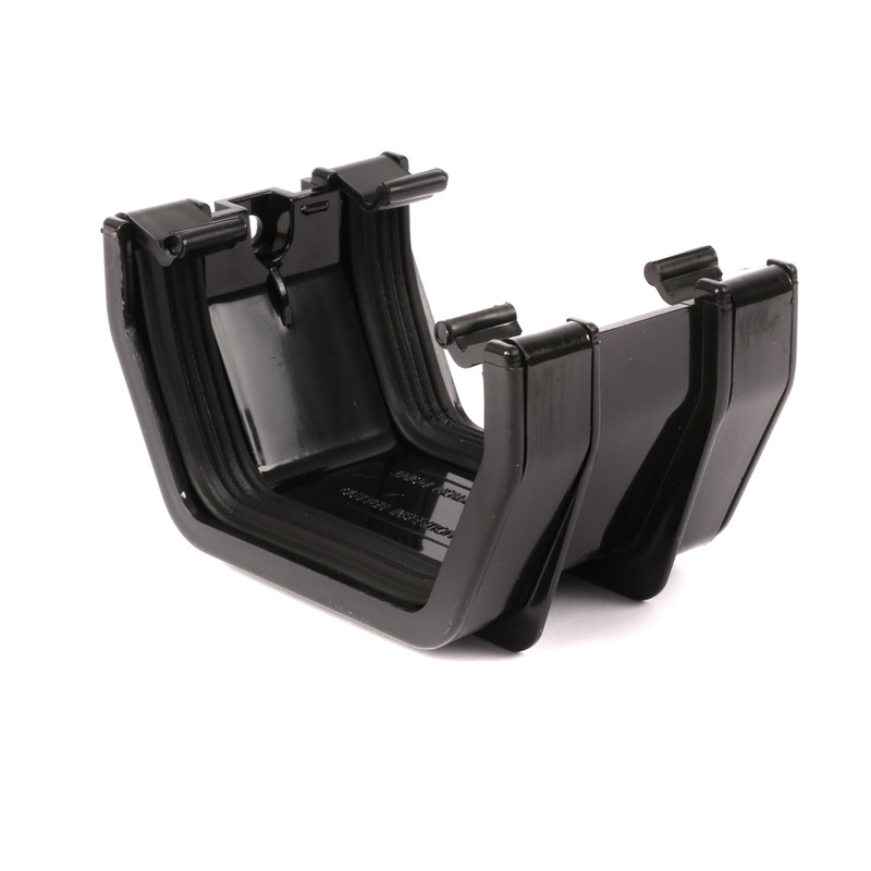 114mm Square Line Union Bracket Black