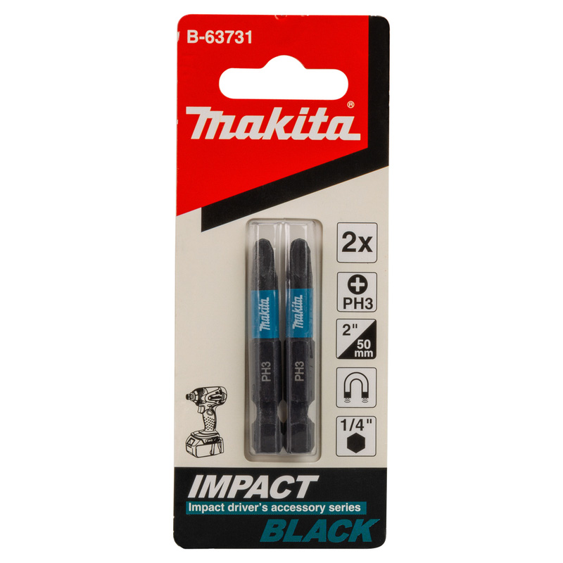 Makita Impact Rated 50mm Black Bit PH3