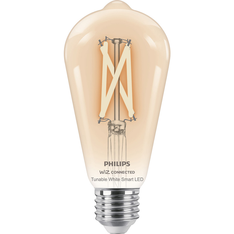 Philips WiZ LED Clear Filament Tunable White Smart Light Bulb ST64 E27 60W