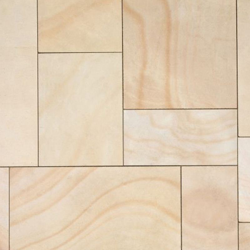 Marshalls Sawn Versuro Paving Slabs Golden Sand 855 x 570 x 22mm