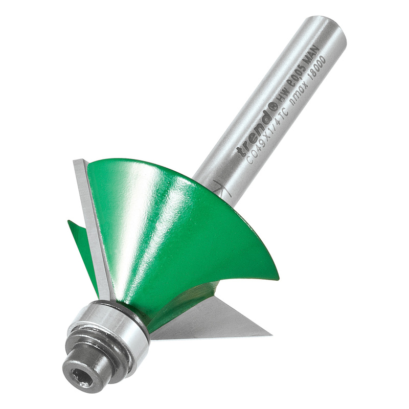 Trend 1/4" Chamfer Router Cutter 45° 12.7mm