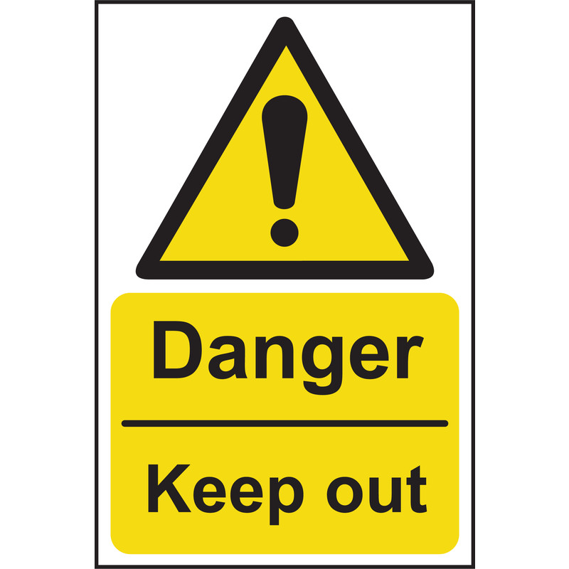 Hazard Safety Sign Danger, Keep Out 200x300