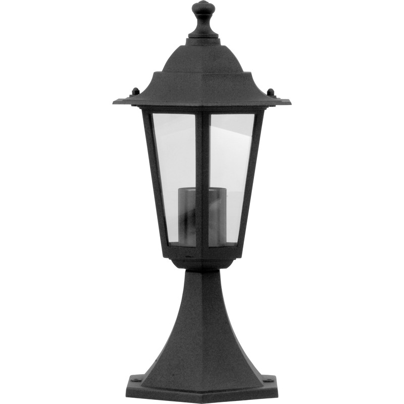 Victorian Style IP33 Pedestal Lantern Black 60W ES