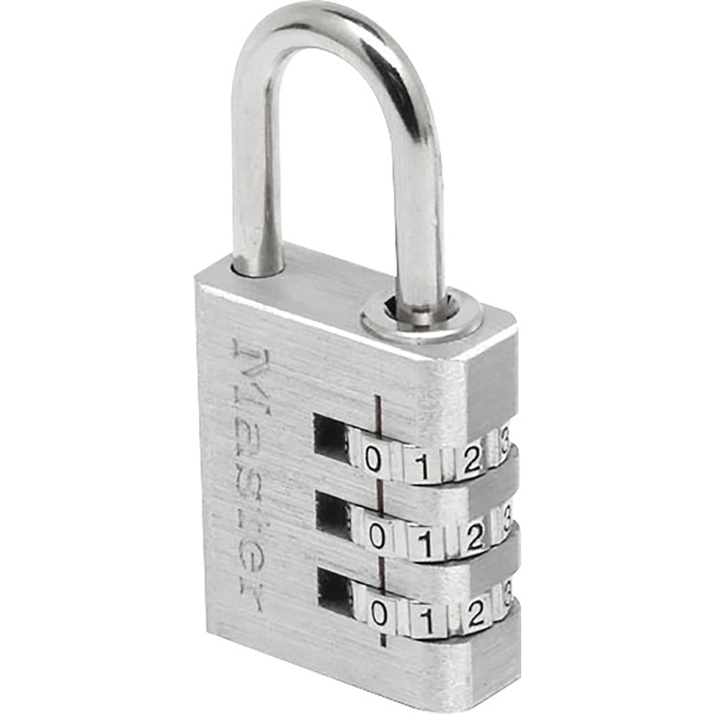 Master Lock Combination Padlock Aluminium 30 x 65 x 13mm