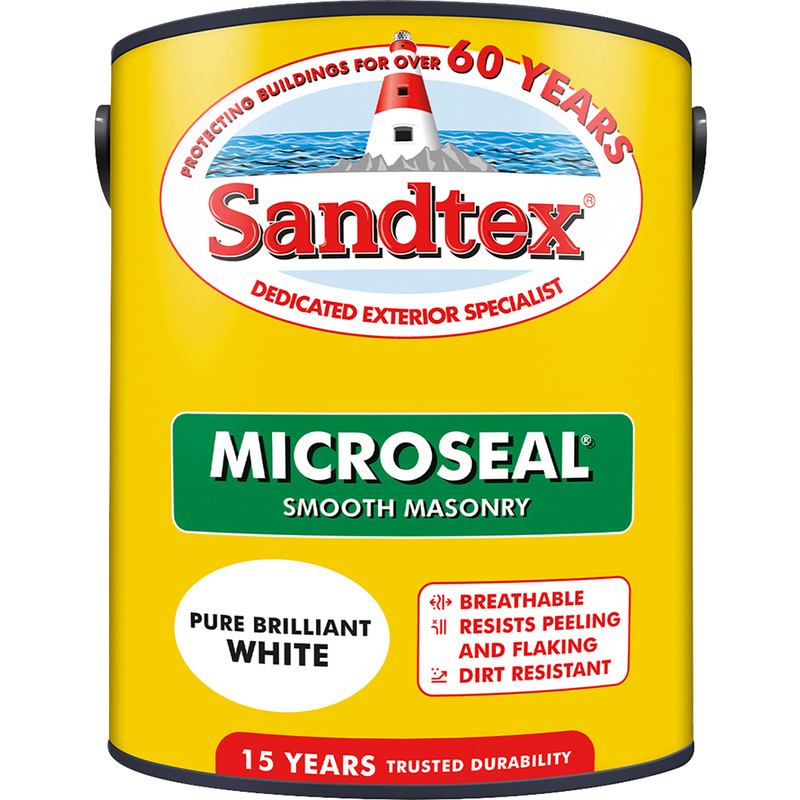 Sandtex Ultra Smooth Masonry Paint 5L Pure Brilliant White