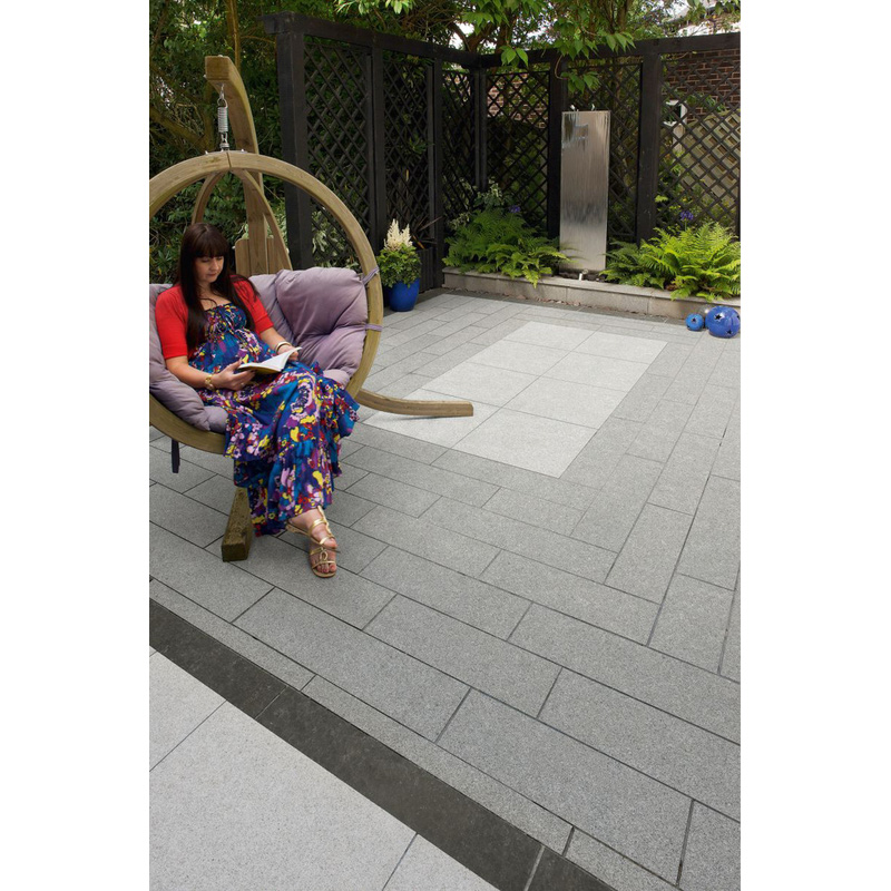 Marshalls Granite Eclipse Paving Slabs Dark 606 x 606 x 25mm