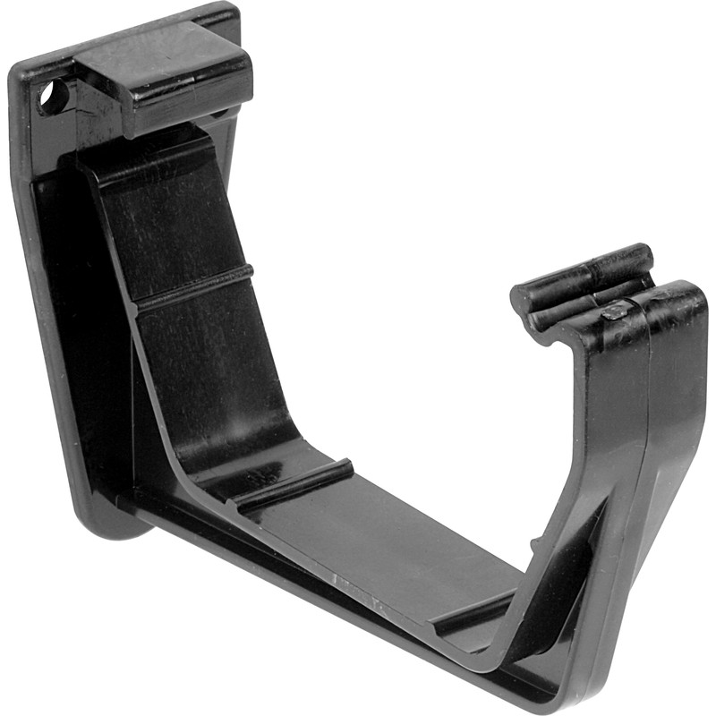 114mm Square Line Fascia Bracket Black