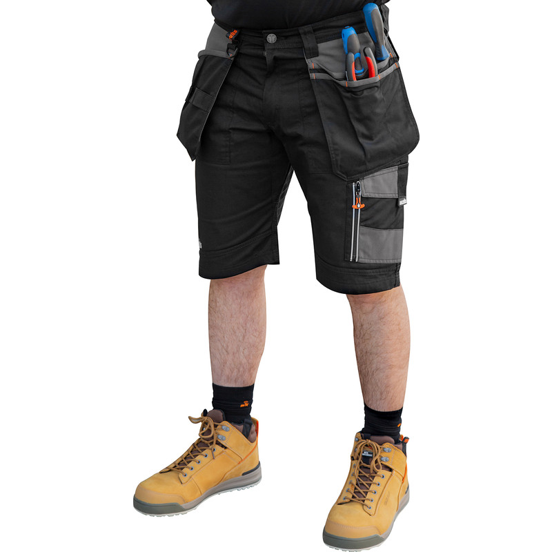 Scruffs Trade Holster Pocket Shorts 28" Black