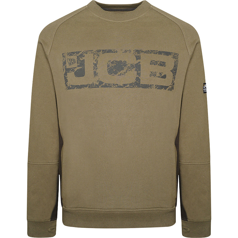JCB Trade Crew Sweatshirt Olive Large