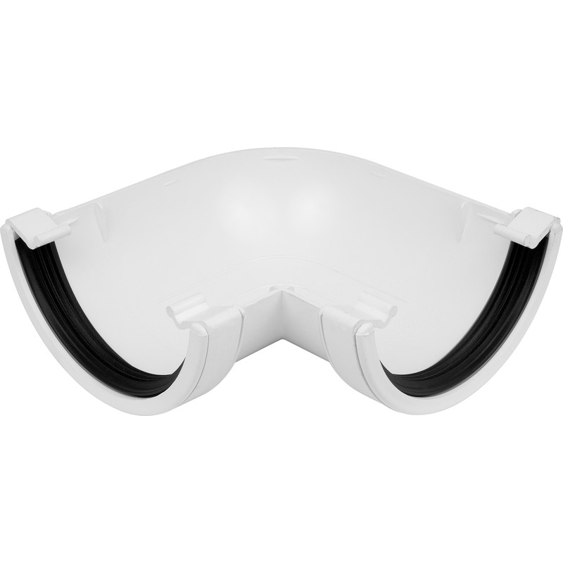 112mm Half Round Gutter Angle 90° White