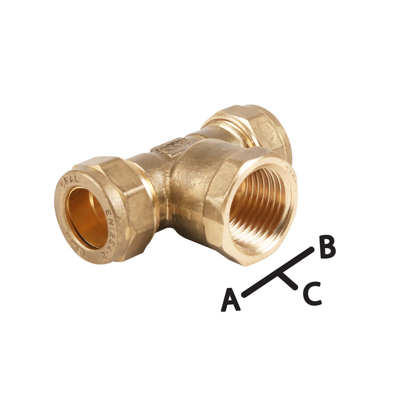 Made4Trade Compression Reducing Tee Fi 15mm x 15mm x 1/2" Fi