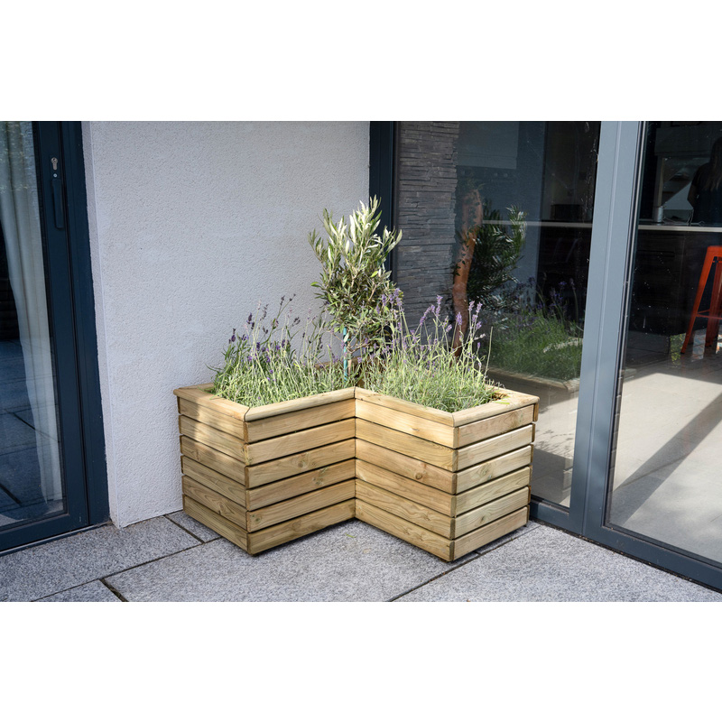 Forest Garden Forest Garden Linear Corner Planter 44 x 80 x 80cm
